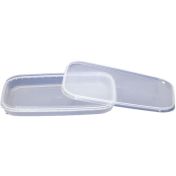 Крышка для контейнера под пресервы и мёд, прямоуг., 124х182х19мм, прозрачная, ПП