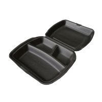 Ланч-бокс 3-секц. 250х190х70 мм, черн., ВПС, 100 шт/кор "Полиформ" 100 шт/упак РОССИЯ Lb-3 черн.эконом