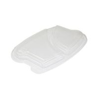 Крышка к контейнеру купол. 2-секц. овал 262х182х20 мм, прозр., ПП, 250 шт/кор "Kado-Prim" 250 шт/упак РОССИЯ КД-403 К