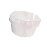 Контейнер под пресервы и мёд, 80мл, d 69мм, h 39мм, "банка", прозрачная, контрольный замок, ПП