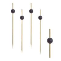 Пика 70 мм, диз. "Черная жемчужина", черн., бамбук, 100 шт/упак 40 упак/кор КИТАЙ