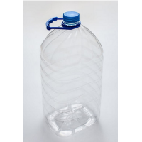 Бутылка ПЭТ 5000 мл, прозр., горло d38 мм, крышка и ручка в компл., 30 шт/кор 30 шт/упак РОССИЯ 5,00 BRC