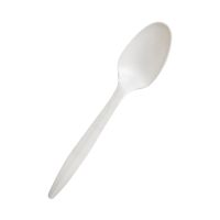 Ложка одноразовая 140 мм, бел., кукурузный крахмал, 50 шт/упак 1 000 шт/кор РОССИЯ 4037Б