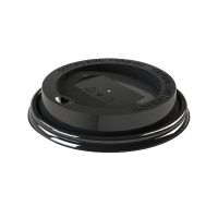 Крышка для стакана d90 мм с клапаном, черн., ПП, 100 шт/упак "Каштан" 1 000 шт/кор БЕЛАРУСЬ УК-90К-11