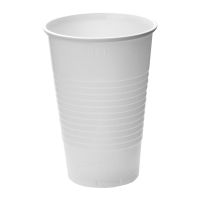 Стакан одноразовый 200 мл для холодных и горячих напитков, белый, ПП