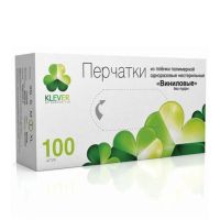 Перчатки виниловые, р-р M, неопудрен., прозр., 50 пар/упак "Klever" 10 упак/кор КИТАЙ
