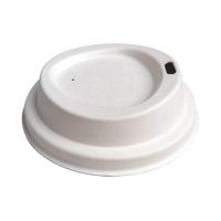 Крышка для стаканов, для холодного и горячего, d 80мм, белая, сахарный тростник