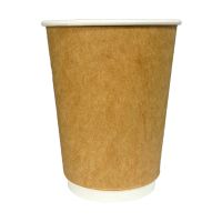 Стакан бумажный 350 мл 2 сл., d90 мм, крафт-бел., карт., 20 шт/упак 400 шт/кор РОССИЯ 01-135004-020/400/15