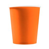 Стакан бумажный 250 мл 1 сл., d80 мм, оранж., карт., 50 шт/упак 1 400 шт/кор РОССИЯ HB80-280-111397