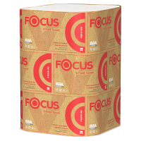 Полотенца бумажные для диспенсеров 230х205 мм 2-сл. V-сложен., бел, 200 лист/упак "Focus" Premium 15 упак/кор РОССИЯ 5083740