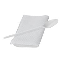 Комплект столовых приборов №2 [лож.чай. 125 мм, бел., ПС+ салф.], 200 шт/кор 200 шт/упак РОССИЯ 501250