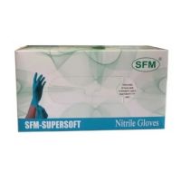 Перчатки нитриловые, р-р XL, неопудрен., голуб., 50 пар/упак "SFM" 10 упак/кор ГЕРМАНИЯ