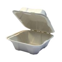 Коробка для бургера [бургербокс] 152х152х85 мм, бел., сах.тростник, 50 шт/упак 500 шт/кор КИТАЙ TM-B101А