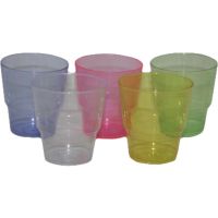 Стакан одноразовый 200 мл для холодных напитков, "Кристалл", цвета в ассортименте, полистирол