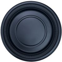 Тарелка одноразовая мелкая d180 мм, черн., кукурузный крахмал, 50 шт/упак 500 шт/кор РОССИЯ