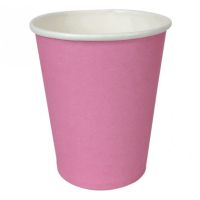 Стакан бумажный 300 мл 1 сл., d90 мм, роз., карт., 50 шт/упак "SaaMi" 1 000 шт/кор РОССИЯ