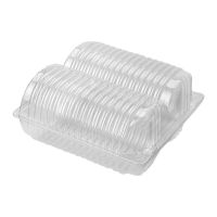 Упаковка прям. внеш. 194х184х94мм, внутр. 2 секции 150х88х90мм под пончики 0,7кг, прозрачная, ОПС