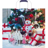 Пакет 380х340 мм, 70 мкм с петлев. ручками, диз. "Снежный гость", ПВД, 50 шт/упак 500 шт/кор РОССИЯ ПТЛ56771