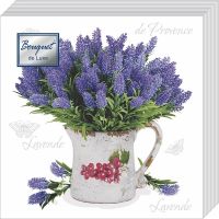 Салфетки 240х240 мм 3-сл., диз. "Лаванда", разноцв., бум., 25 шт/упак "Bouquet" 15 упак/кор РОССИЯ 25677/37097