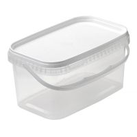 Ведро пищевое 3300 мл, 250х158х128 мм, с ручкой, без крышки, прозр., ПП, 35 шт/кор "Альянсупак" 35 шт/упак БЕЛАРУСЬ ДК-3,3/250*158 ОСВ
