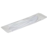 Комплект столовых приборов №4 [лож.ст.+ вил.+ нож: 165 мм, бел., ПС+ салф.], 300 шт/кор 300 шт/упак РОССИЯ 501423/С