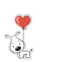 Салфетки 250х250 мм 1-сл., диз. "Собачка с шариком", бел., бум., 100 шт/упак "Bouquet" 16 упак/кор РОССИЯ 57378