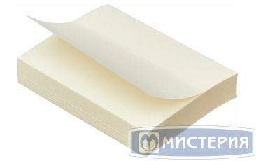 Блок самоклеящийся 38х51 мм, желт., 100 листов, 12 шт/упак 432 шт/кор РОССИЯ