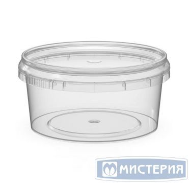 Контейнер для пресервов/мёда 180мл,"банка"d=93мм, h=47мм, полупрозрачный, контрольный замок, ПП
