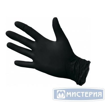 Перчатки нитриловые, р-р M, неопудрен., черн., 50 пар/упак 20 упак/кор КИТАЙ 1030504