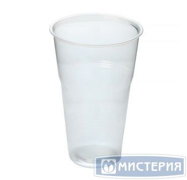 Стакан одноразовый 500 мл, диз. "Факел", прозр., ПП, 12 шт/упак "МИСТЕРИЯ" 180 шт/кор РОССИЯ