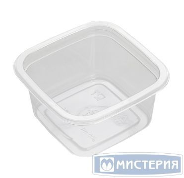 Контейнер 200 мл 1-секц. 93х93х48 мм, без крышки, прозр., ПЭТ, 50 шт/упак "ПолиЭр" 500 шт/кор РОССИЯ СпК-0909-200