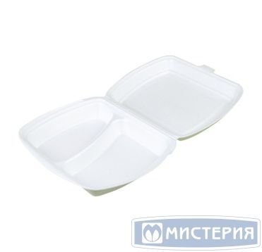 Ланч-бокс 247х207.5х62мм, с 2 секциями, белый