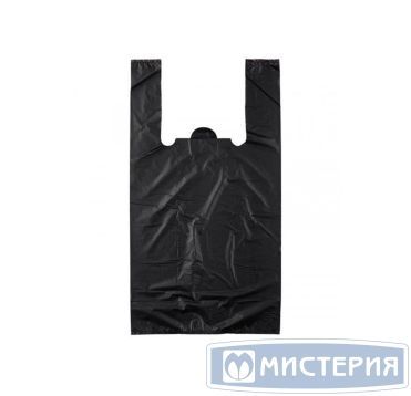 Пакет "Майка" [300+160]х550 мм 13 мкм, черн., ПНД, 100 шт/упак 15 упак/кор РОССИЯ