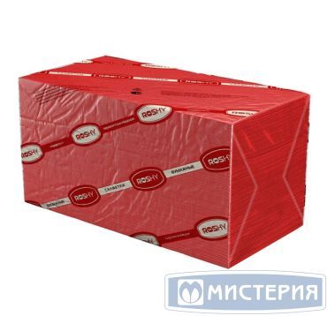 Салфетки 240х240 мм 1-сл., красн., бум., 400 шт/упак "Roshy" 18 упак/кор РОССИЯ R-S1-400L / красн.