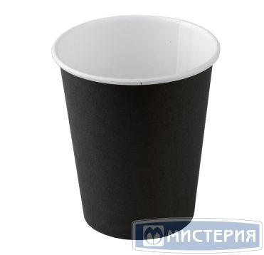 Стакан бумажный 250 мл 2 сл., d80 мм, черн., карт., 30 шт/упак 600 шт/кор РОССИЯ