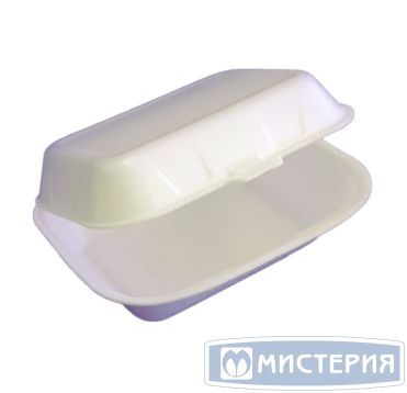Ланч-бокс 1-секц. 190х150х80 мм, бел., ВПС, 100 шт/кор 100 шт/упак РОССИЯ LBS BOX бел. Эконом