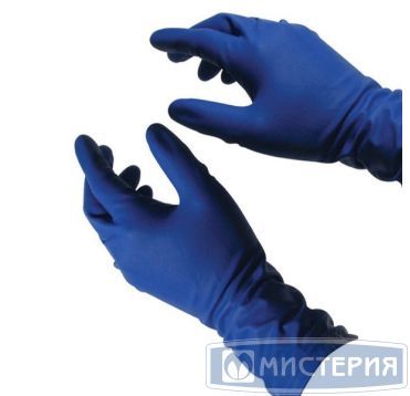 Перчатки латексные, р-р L, неопудрен., син., 25 пар/упак "High Risk" 10 упак/кор МАЛАЙЗИЯ 400-402