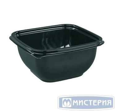 Контейнер квадратный 126х126х60мм, 500 мл, черный
