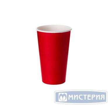 Стакан для холодного и горячего, 0.3/0.364л, дизайн рисуем мелом, красный, картон