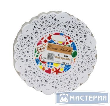 Салфетки сервировочные d 10см (внутр-6см), белые Бумага