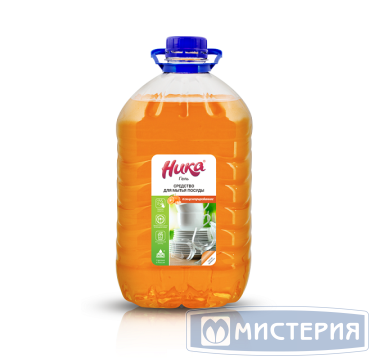 Средство для мытья посуды "Ника" Гель, концентрат, бутылка ПЭТ, 5000 г 4 шт/кор РОССИЯ Ника-гель 5кг