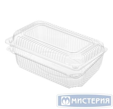 Упаковка для кондит. изделий 1050 мл, 1-секц. 211х137х66[180х105х58] мм, неразъем.крышка, прозр., ОПС, 600 шт/кор "Комус" 600 шт/упак РОССИЯ РК-20