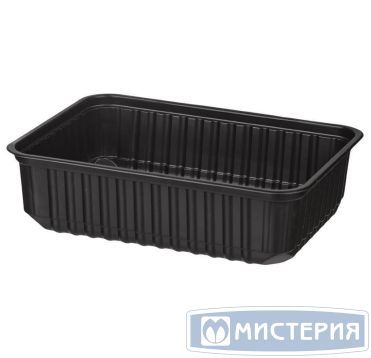 Контейнер прямоугольный 179х132х46мм, 750 мл, черный