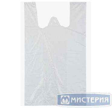 Пакет "Майка" [300+160]х600 мм 13 мкм, бел., ПНД, 100 шт/упак 14 упак/кор РОССИЯ МАЙ02597/МАЙ67167