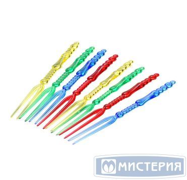 Вилочка для канапе 110 мм, цвет в ассорт., ПС, 250 шт/упак 15 упак/кор РОССИЯ -