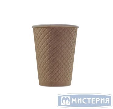 Бумажный стакан для холодного и горячего, 300 мл, двухслойный, с рисунком Waffle craft
