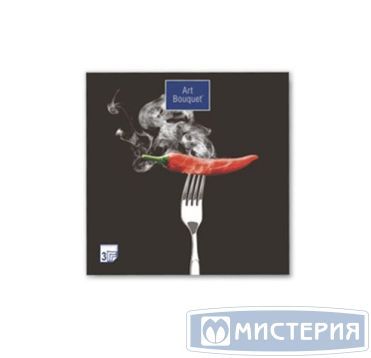 Салфетки 330х330 мм 3-сл., диз. "Hot chilli", разноцв., бум., 20 шт/упак "Bouquet" 12 упак/кор РОССИЯ 37398
