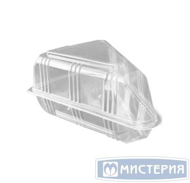 Упаковка для торта [неразъем.] треуг. 155х145х75[115х85х65] мм, прозр., БОПС, 200 шт/упак 200 шт/кор РОССИЯ КР-КТ-155