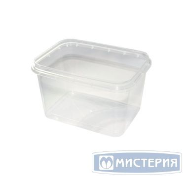 Контейнер под пресервы и мёд, 500мл, прямоугольная, 120х91х71мм, "банка", под прозрачная, контрольный замок, ПП