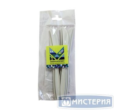 Нож одноразовый 190 мм, бел., кукурузный крахмал, 6 шт/упак "GREEN MYSTERY" 480 шт/кор КИТАЙ